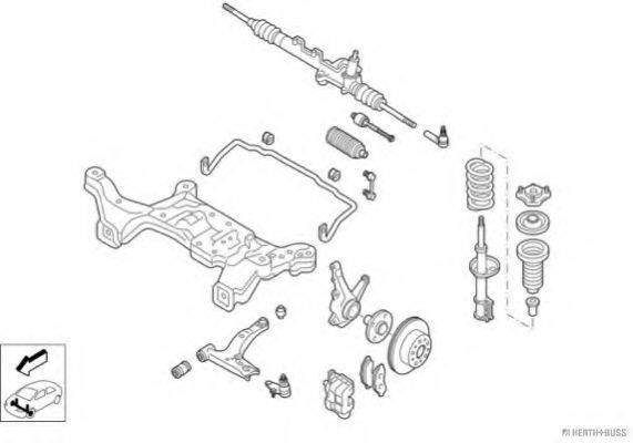 HERTH+BUSS JAKOPARTS N03038VA Рульове управління; Підвіска колеса