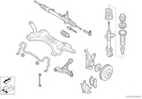 HERTH+BUSS JAKOPARTS N03083VA Рульове управління; Підвіска колеса