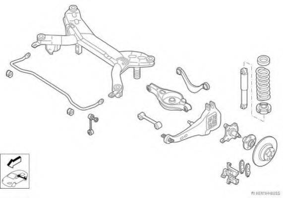 HERTH+BUSS JAKOPARTS N03299HA Рульове управління; Підвіска колеса