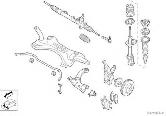 HERTH+BUSS JAKOPARTS N03459VA Рульове управління; Підвіска колеса