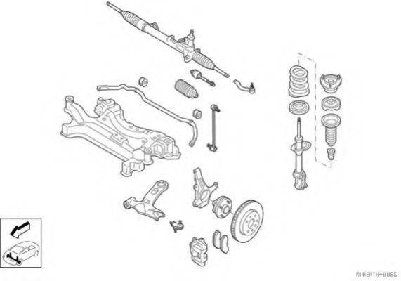 HERTH+BUSS JAKOPARTS N03467VA Рульове управління; Підвіска колеса