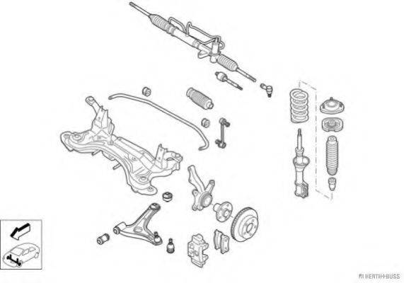 HERTH+BUSS JAKOPARTS N03657VA Рульове управління; Підвіска колеса
