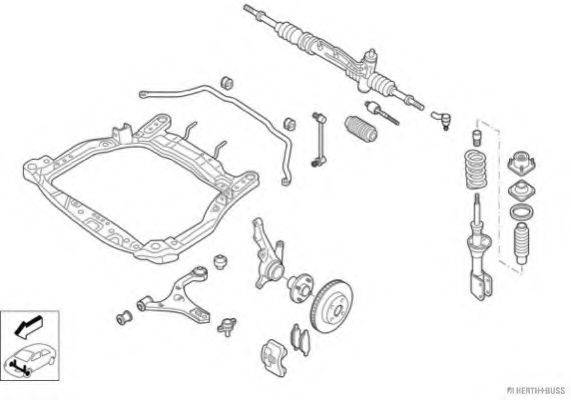 HERTH+BUSS JAKOPARTS N03803VA Рульове управління; Підвіска колеса