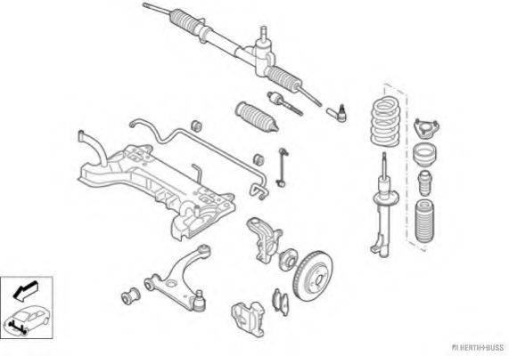 HERTH+BUSS JAKOPARTS N04528VA Рульове управління; Підвіска колеса