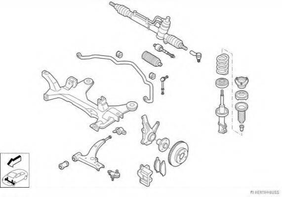HERTH+BUSS JAKOPARTS N01980VA Рульове управління; Підвіска колеса