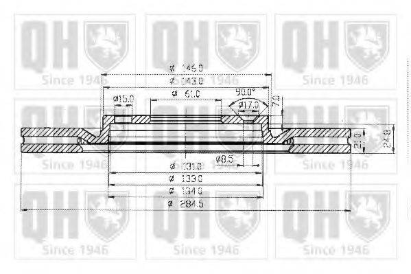 BRAKE PARTS INC. 954070 гальмівний диск