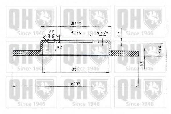 QUINTON HAZELL BDC3755 гальмівний диск