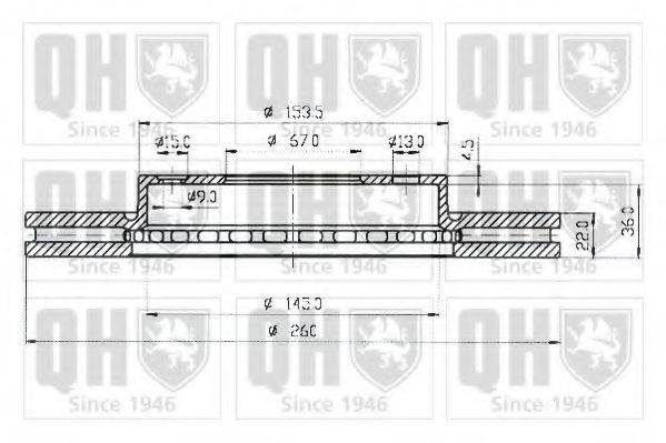 QUINTON HAZELL BDC4744 гальмівний диск