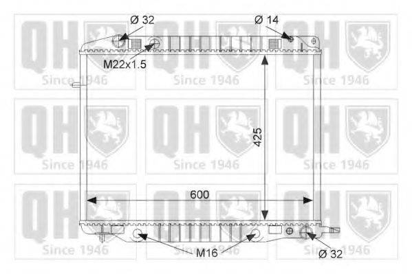 QUINTON HAZELL QER1692 Радіатор, охолодження двигуна