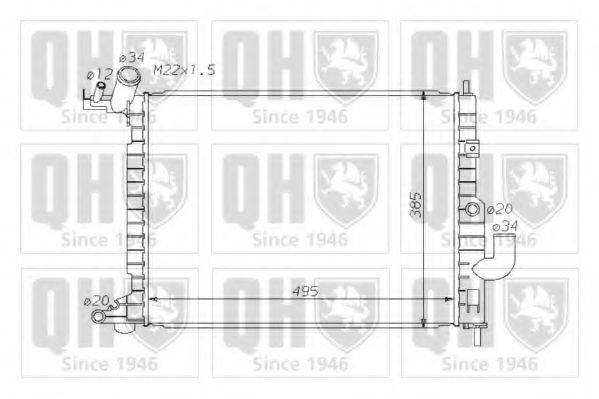 OPEL 13 00 218 Радіатор, охолодження двигуна