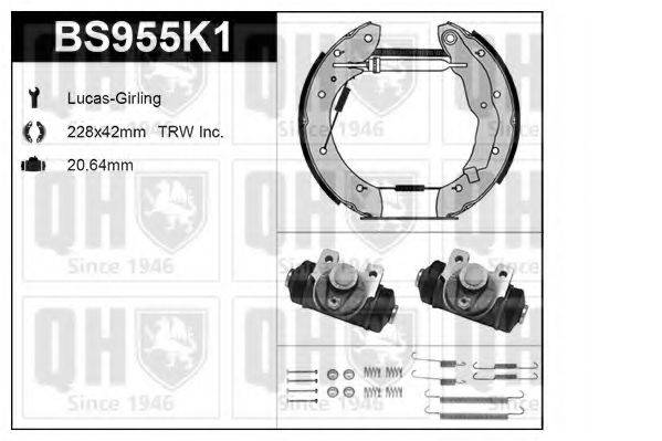 QUINTON HAZELL BS955K1 Комплект гальм, барабанний гальмівний механізм