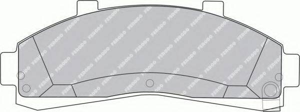 FERODO FDB1129 Комплект гальмівних колодок, дискове гальмо