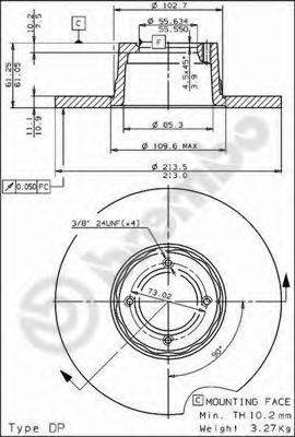 BREMBO 08198010 гальмівний диск