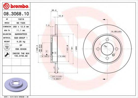 BREMBO 08.3068.10