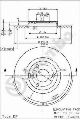 BREMBO 08526510 гальмівний диск