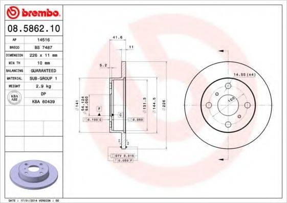 BREMBO 08.5862.10