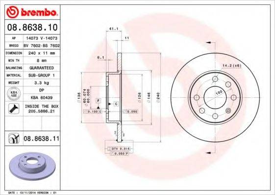 BREMBO 08.8638.10