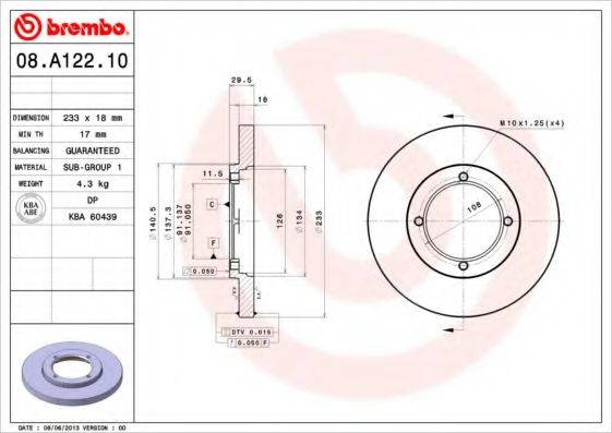 BREMBO 08.A122.10