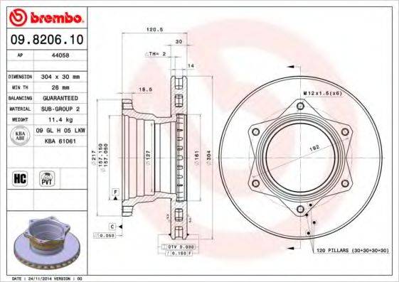 BREMBO 09.8206.10