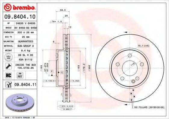 BREMBO 09.8404.10