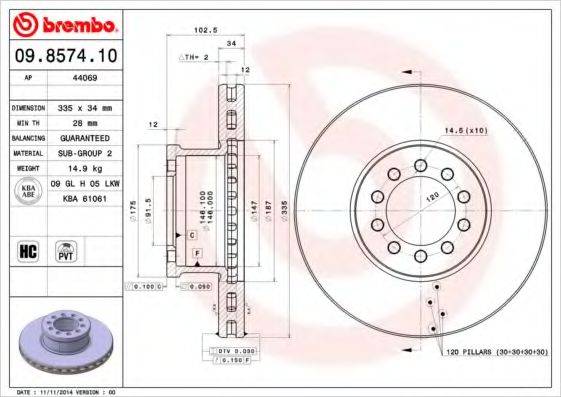 BREMBO 09.8574.10