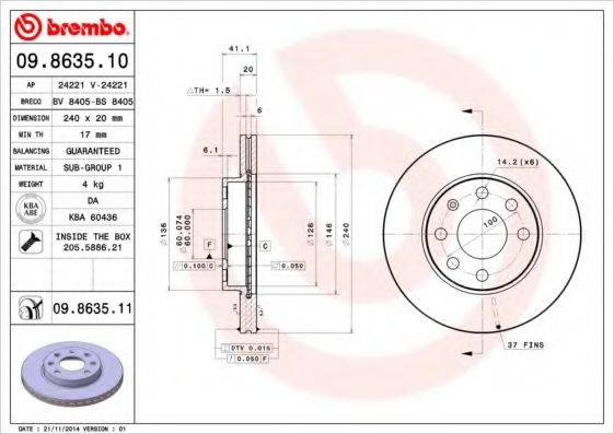 BREMBO 09.8635.10