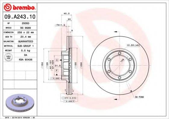 BREMBO 09.A243.10