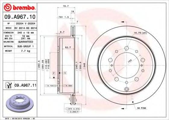 BREMBO 09.A967.10