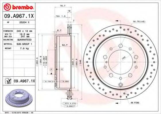 BREMBO 09.A967.1X