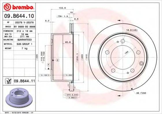 BREMBO 09.B644.11