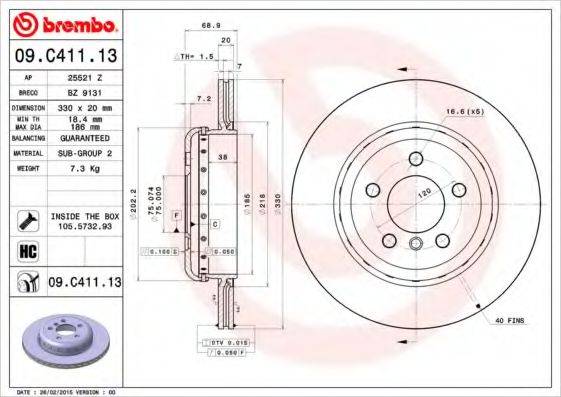 BREMBO 09.C411.13