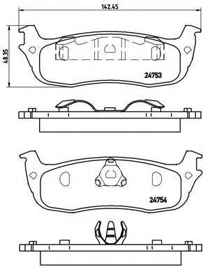 BREMBO P24083 Комплект гальмівних колодок, дискове гальмо