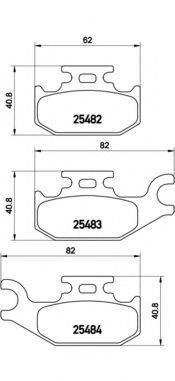 BREMBO P68056 Комплект гальмівних колодок, дискове гальмо