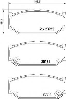 BREMBO P79031 Комплект гальмівних колодок, дискове гальмо