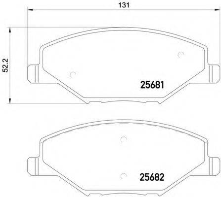 BREMBO P85121 Комплект гальмівних колодок, дискове гальмо