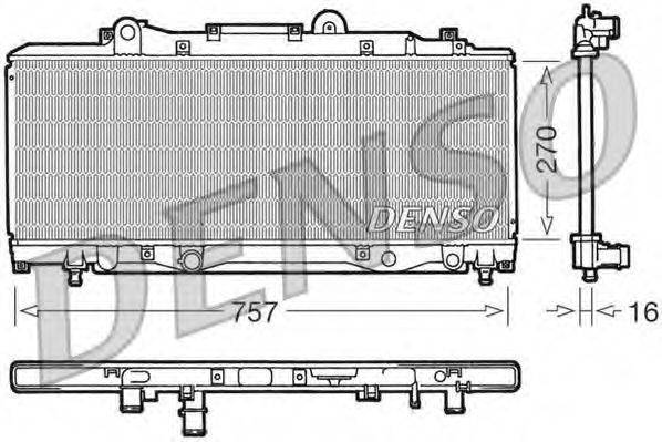 DENSO DRM13002 Радіатор, охолодження двигуна