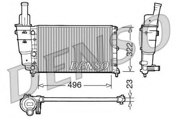 DENSO DRM13003 Радіатор, охолодження двигуна