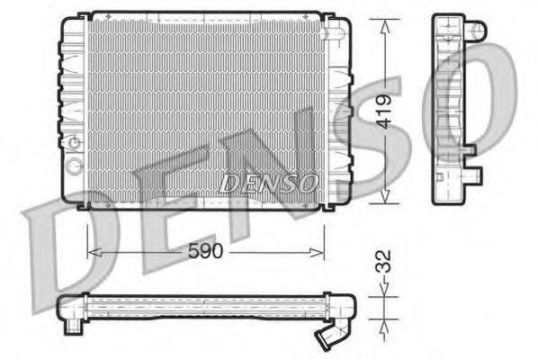 DENSO DRM33001 Радіатор, охолодження двигуна