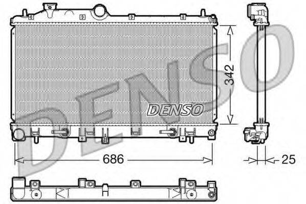 DENSO DRM36005 Радіатор, охолодження двигуна