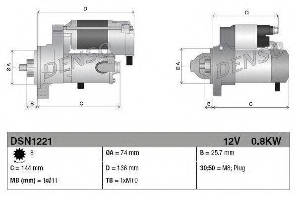 DENSO DSN1221 Стартер