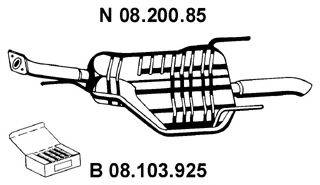 EBERSPACHER 0820085 Глушник вихлопних газів кінцевий