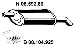 EBERSPACHER 0859286 Глушник вихлопних газів кінцевий