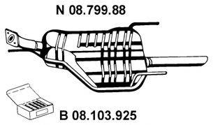 EBERSPACHER 0879988 Глушник вихлопних газів кінцевий