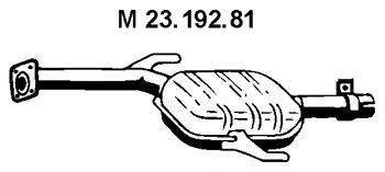 MERCEDES-BENZ 140 490 39 21 Середній глушник вихлопних газів