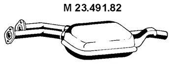 MERCEDES-BENZ 124 490 98 01 Середній глушник вихлопних газів