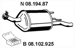 EBERSPACHER 0819487 Глушник вихлопних газів кінцевий