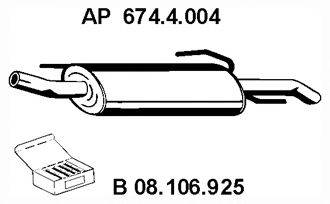 OPEL 5852950 Глушник вихлопних газів кінцевий