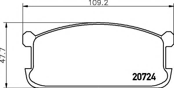 MITSUBISHI DBP511103 Комплект гальмівних колодок, дискове гальмо