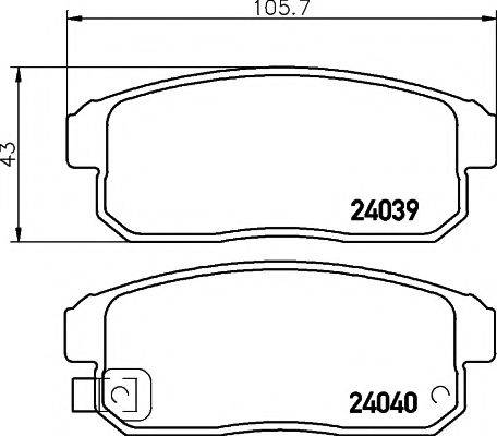 MINTEX MDB2290 Комплект гальмівних колодок, дискове гальмо