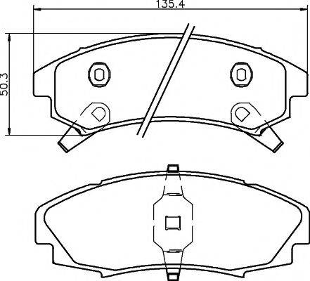 BUICK 12321415 Комплект гальмівних колодок, дискове гальмо